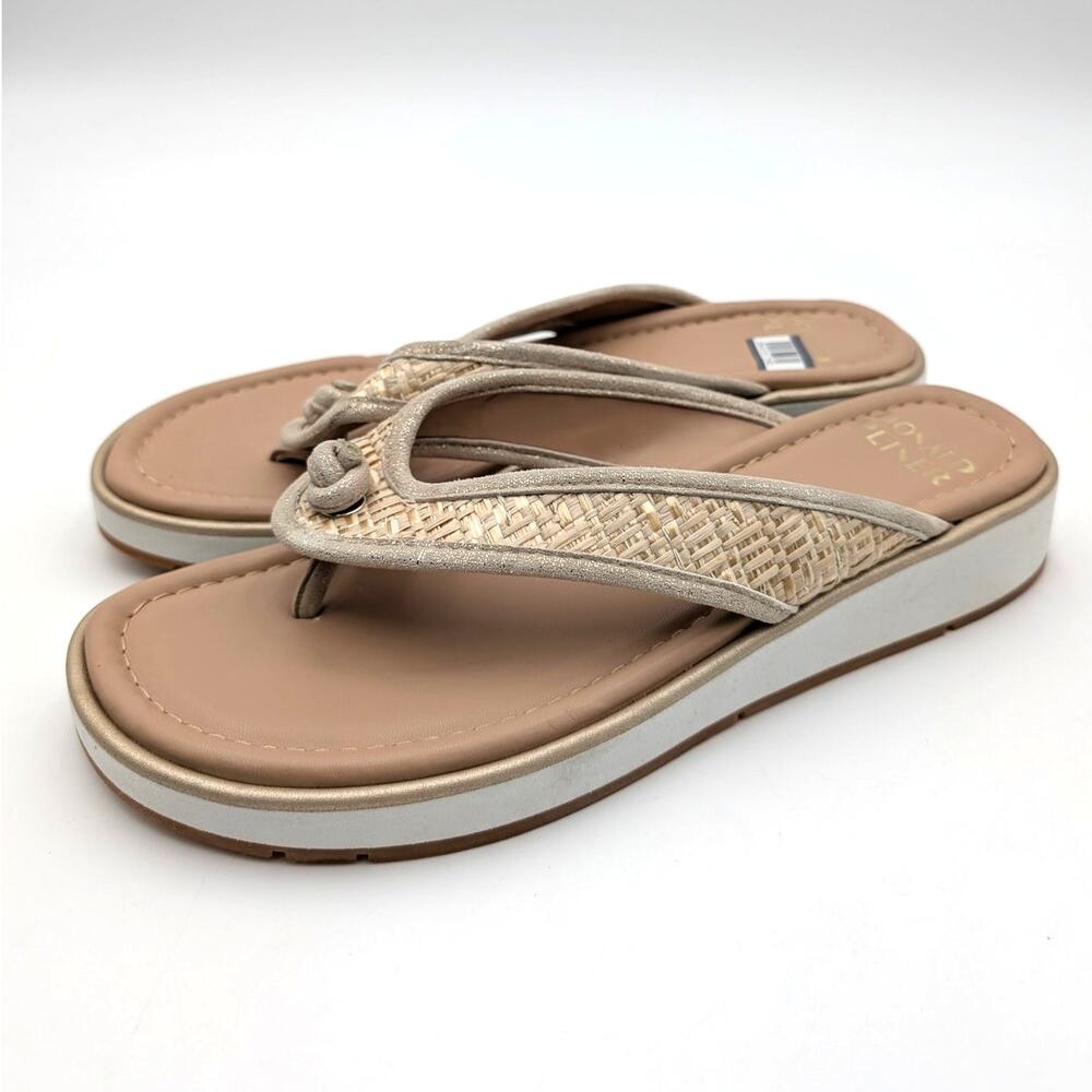 Donald Pliner Klarice Wedge Sandals Open Toe Women's Raffia Size US9.5M EU40